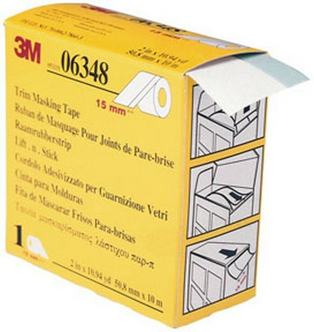 3M Perforated Trim Masking Tape – Hand-Tearable Paint Protection For Molding & Trim (7mm Hard Band, 50.8mm X 10m)