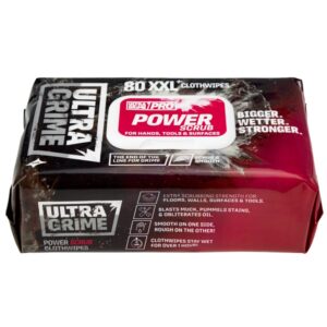 UltraGrime PRO Power Scrub XXL+ Clothwipes 80pk