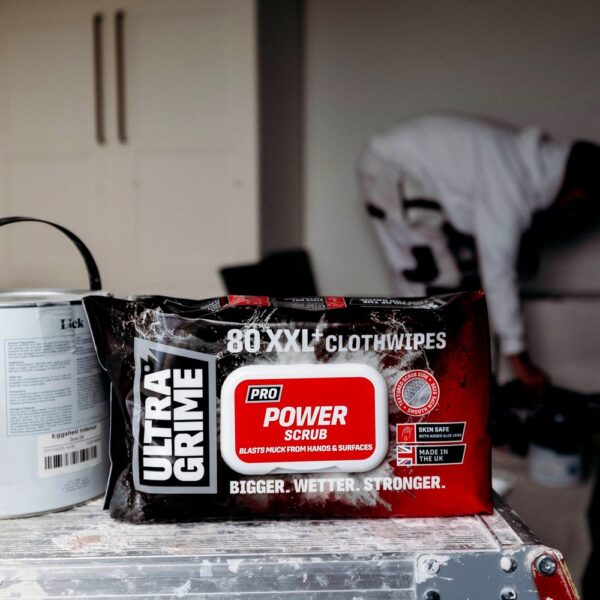 UltraGrime PRO Power Scrub XXL+ Clothwipes 80pk - Bilde 2