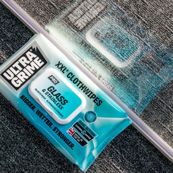 UltraGrime PRO Glass & Stainless XXL+ Clothwipes 50pk - Bilde 2