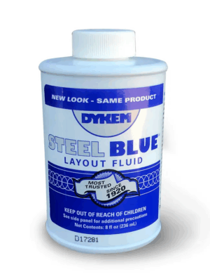 Dykem Steel Blue Layout Fluid Merkeblått 236ml Ink.blekk